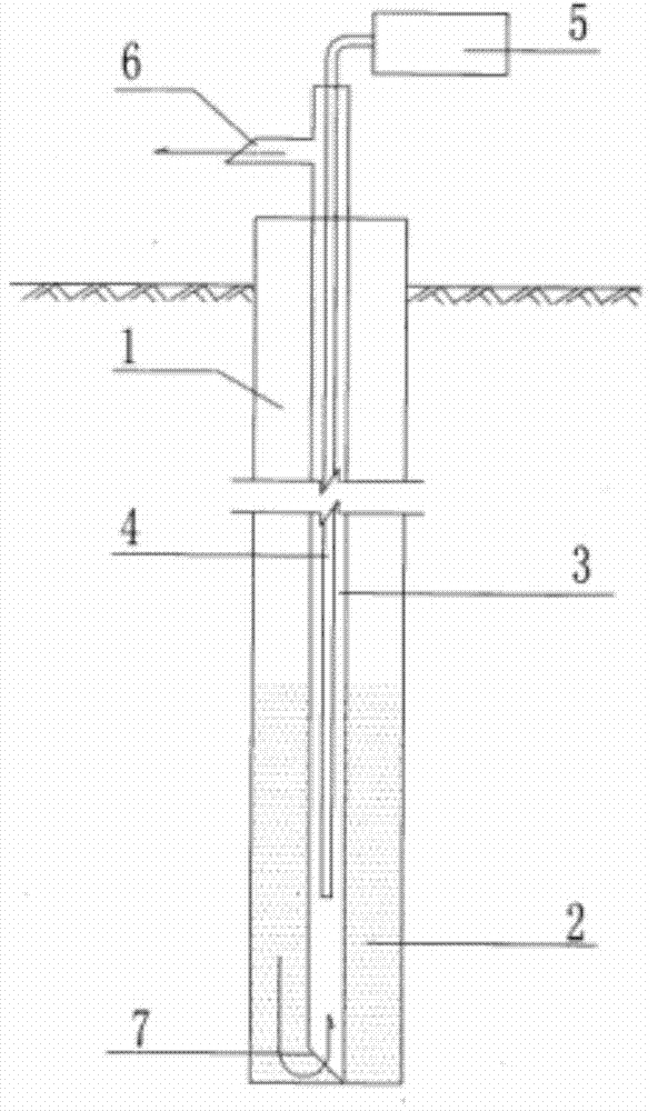 Surface precipitation deep well washing device