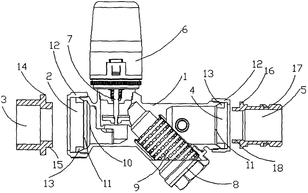 PPR temperature control filter valve with meter