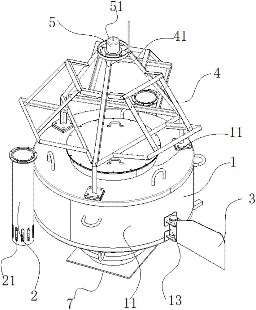 Water quality online detection buoy station of high-drop limit water level river