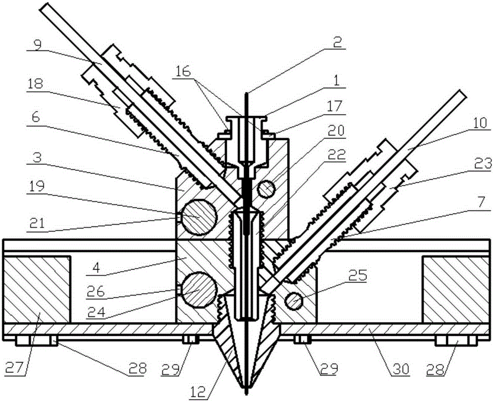 Multi-stage wire feeding printing head for 3D printing of continuous fiber reinforced composite materials