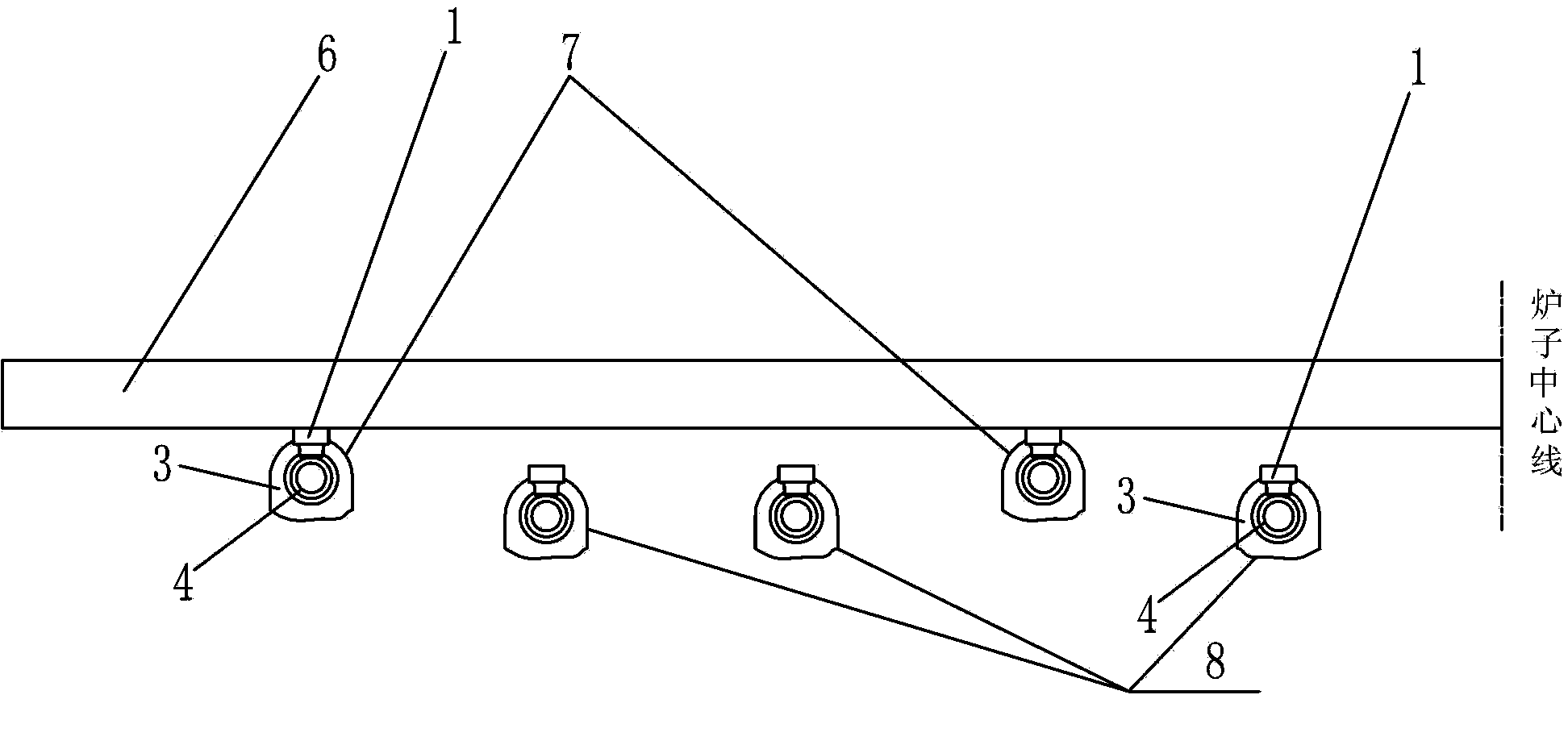 Method for decreasing walking beam heating furnace steel billet water beam black mark