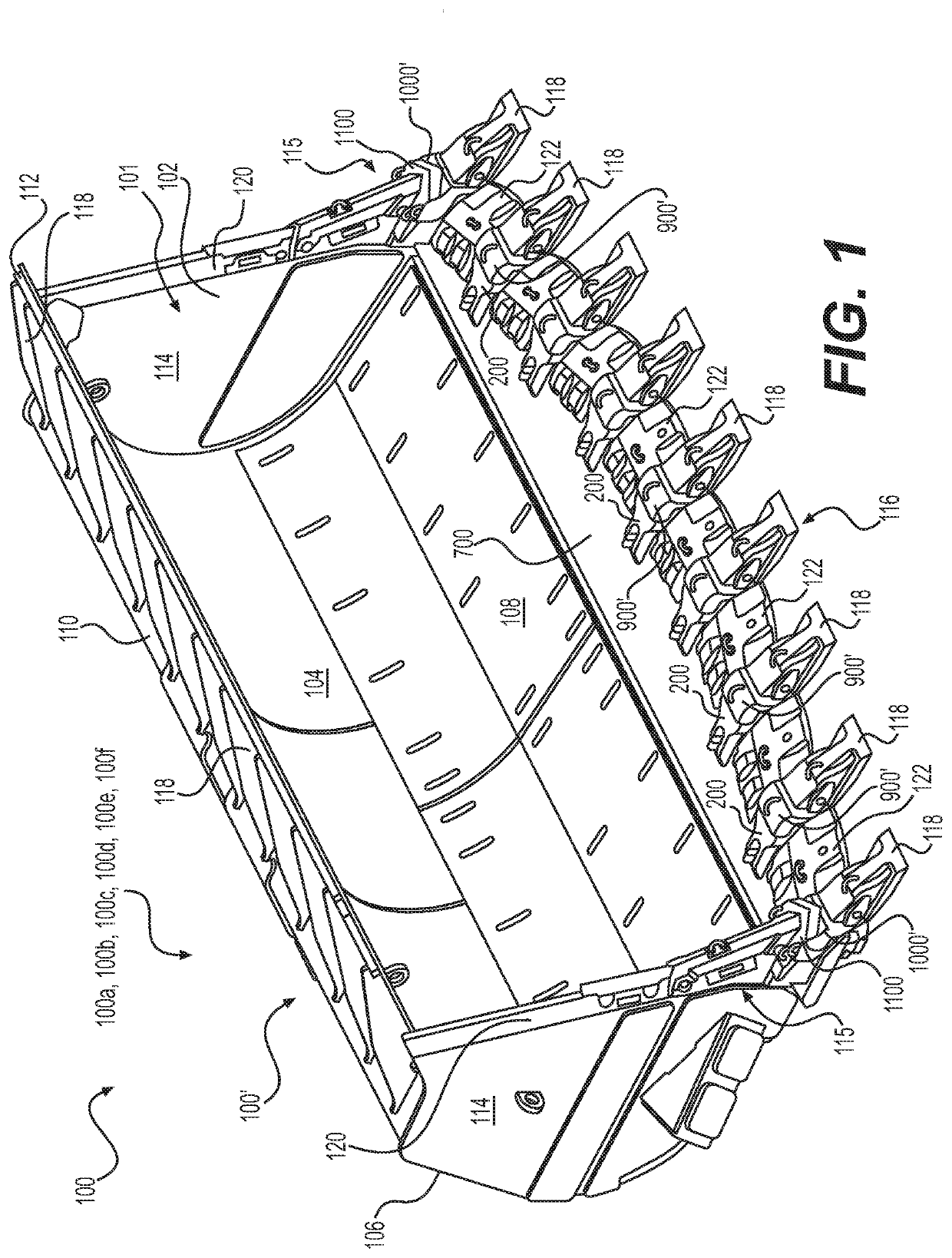 Work implement assembly using a center adapter cover