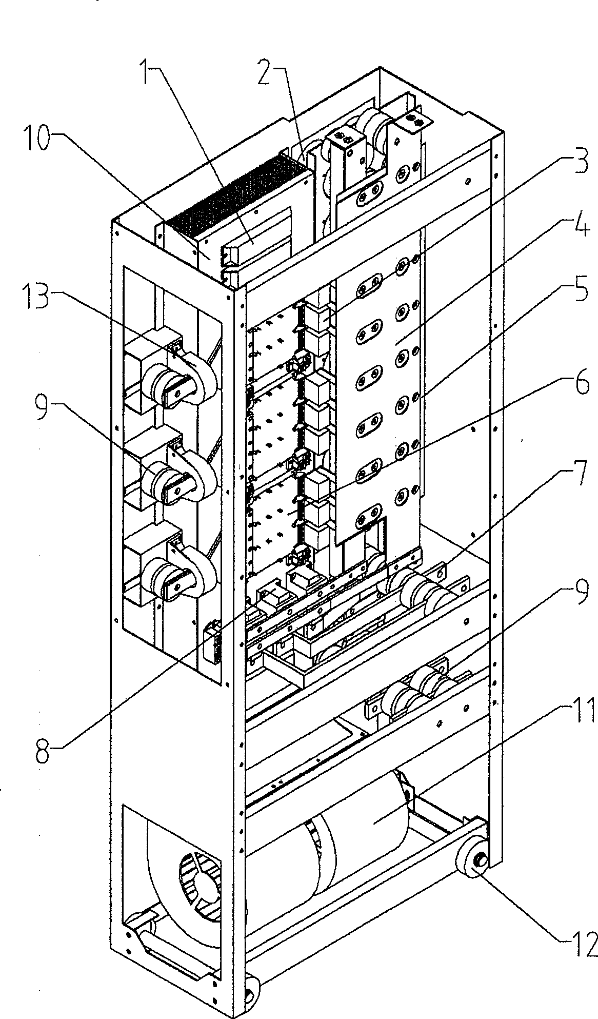 Medium power and low voltage frequency converter based on insulation grating bipolar transistor