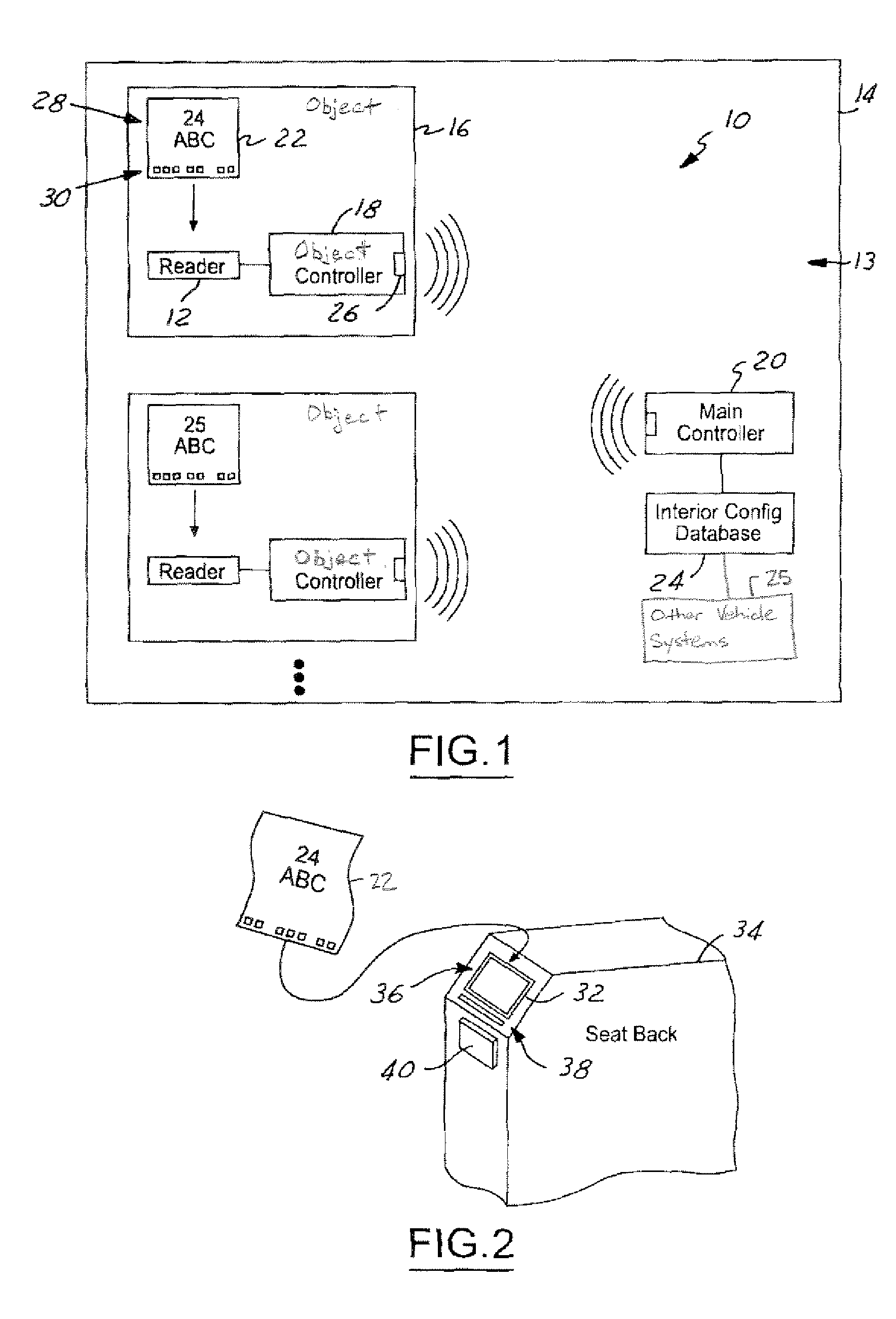 Aircraft interior configuration detection system