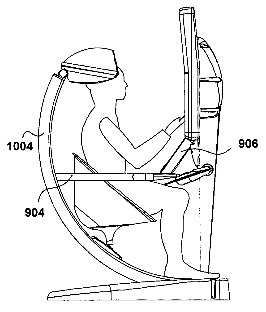 Integral ergonomic gaming terminal