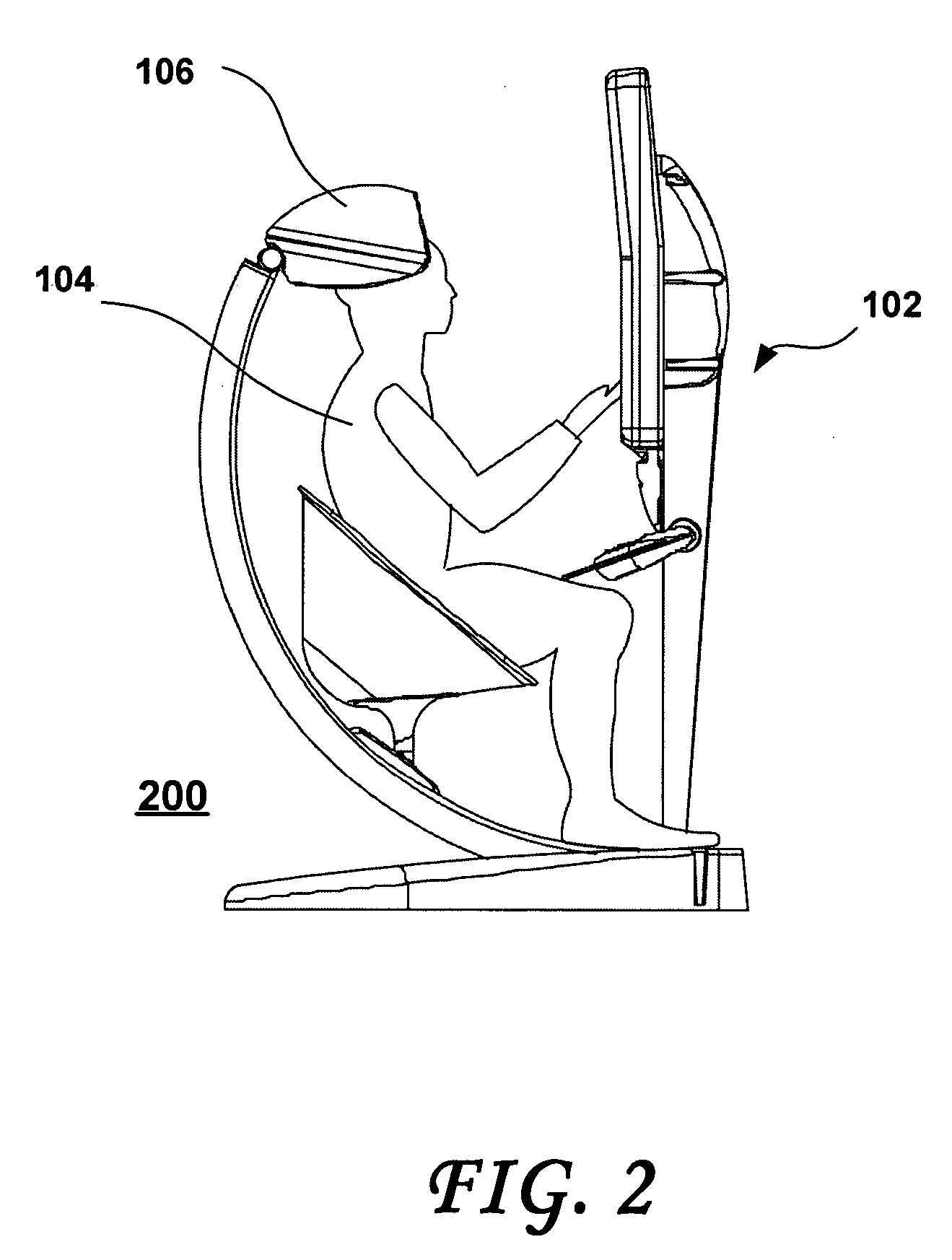 Integral ergonomic gaming terminal