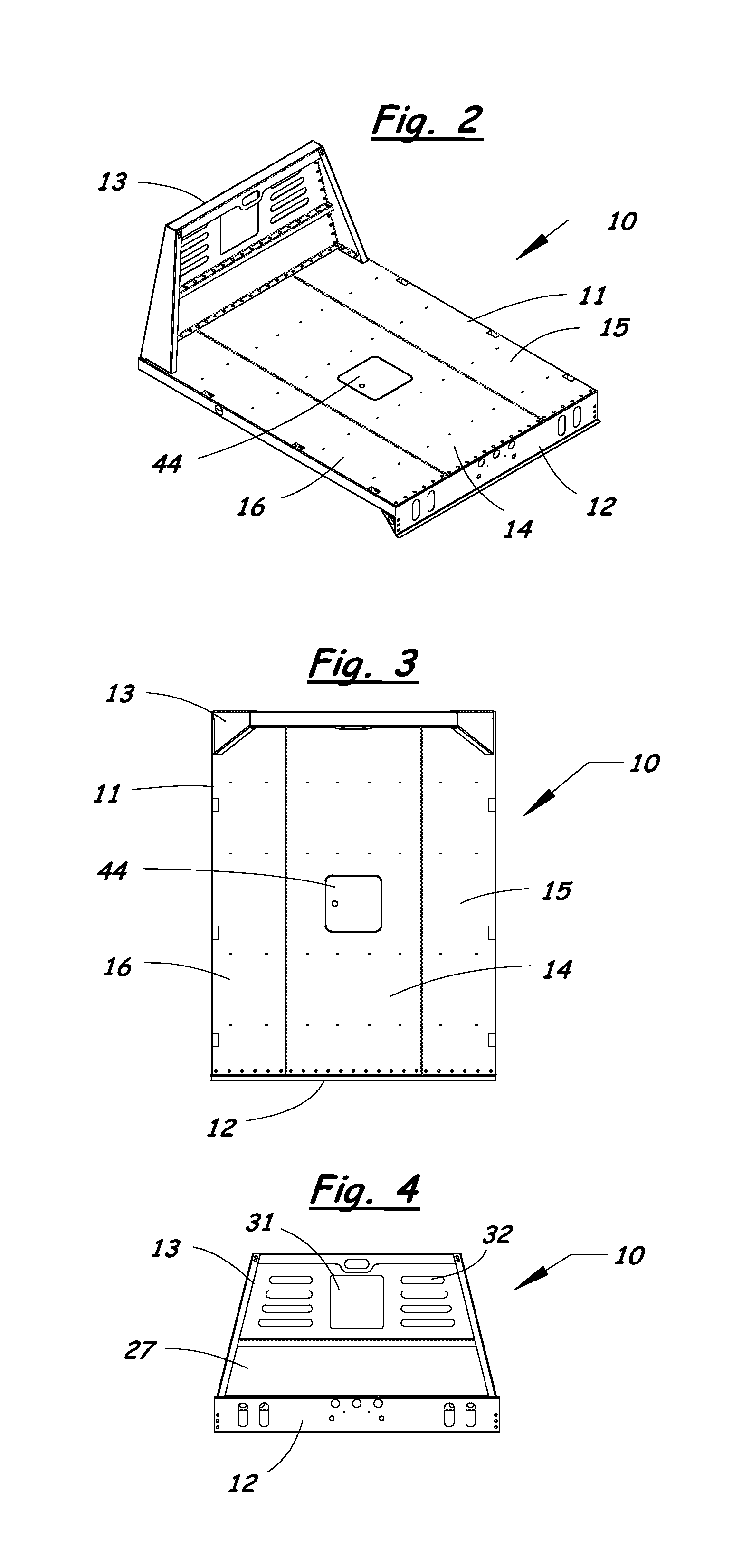 Modular utility truck bed