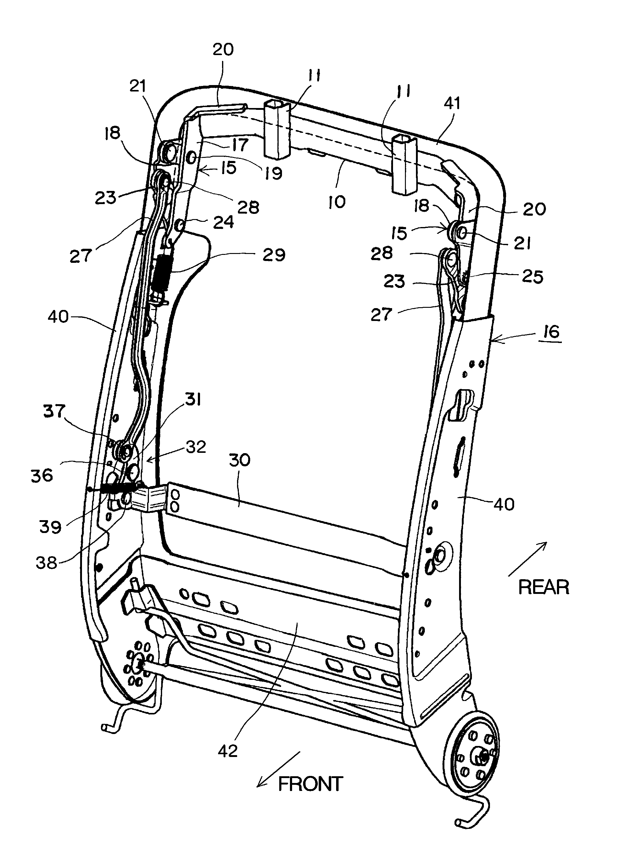 Coupling mechanism for headrest of vehicle seat