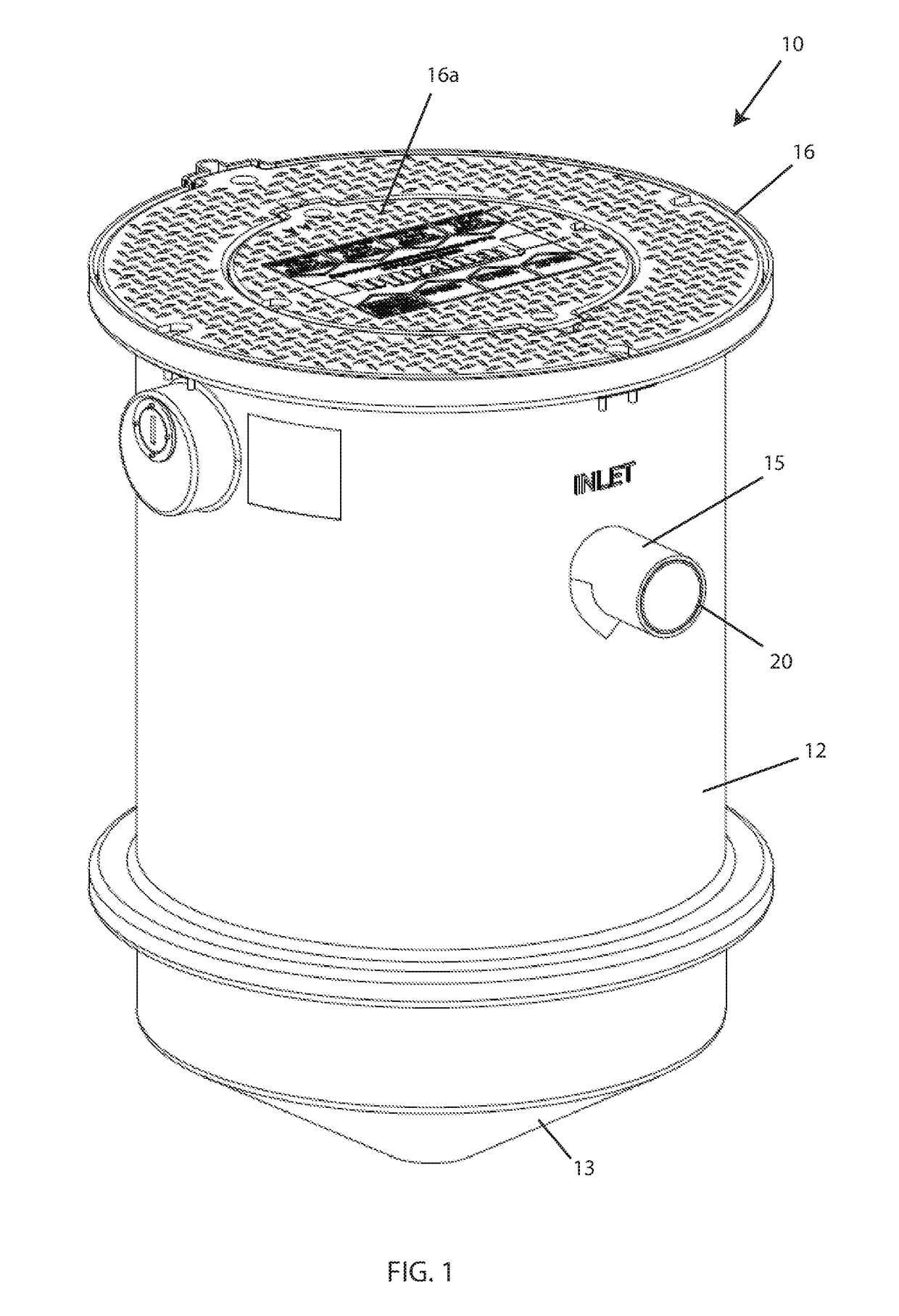 Passive grease trap using separator technology