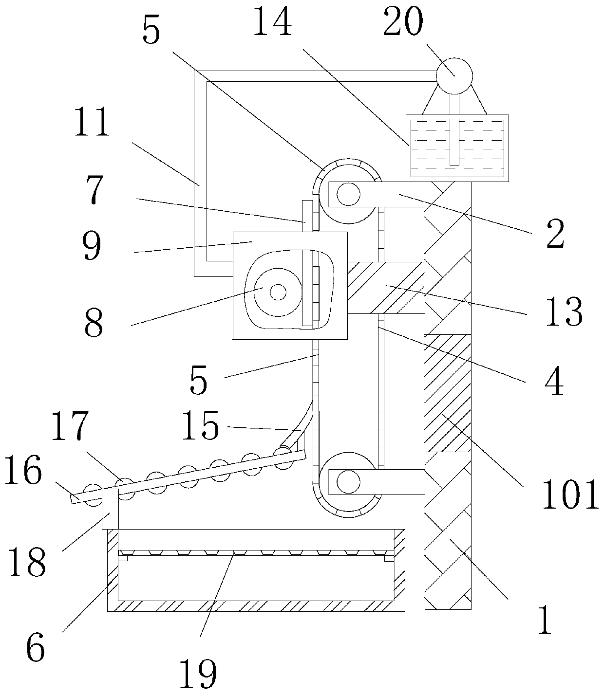 Steel plate surface polishing device for steel structure building