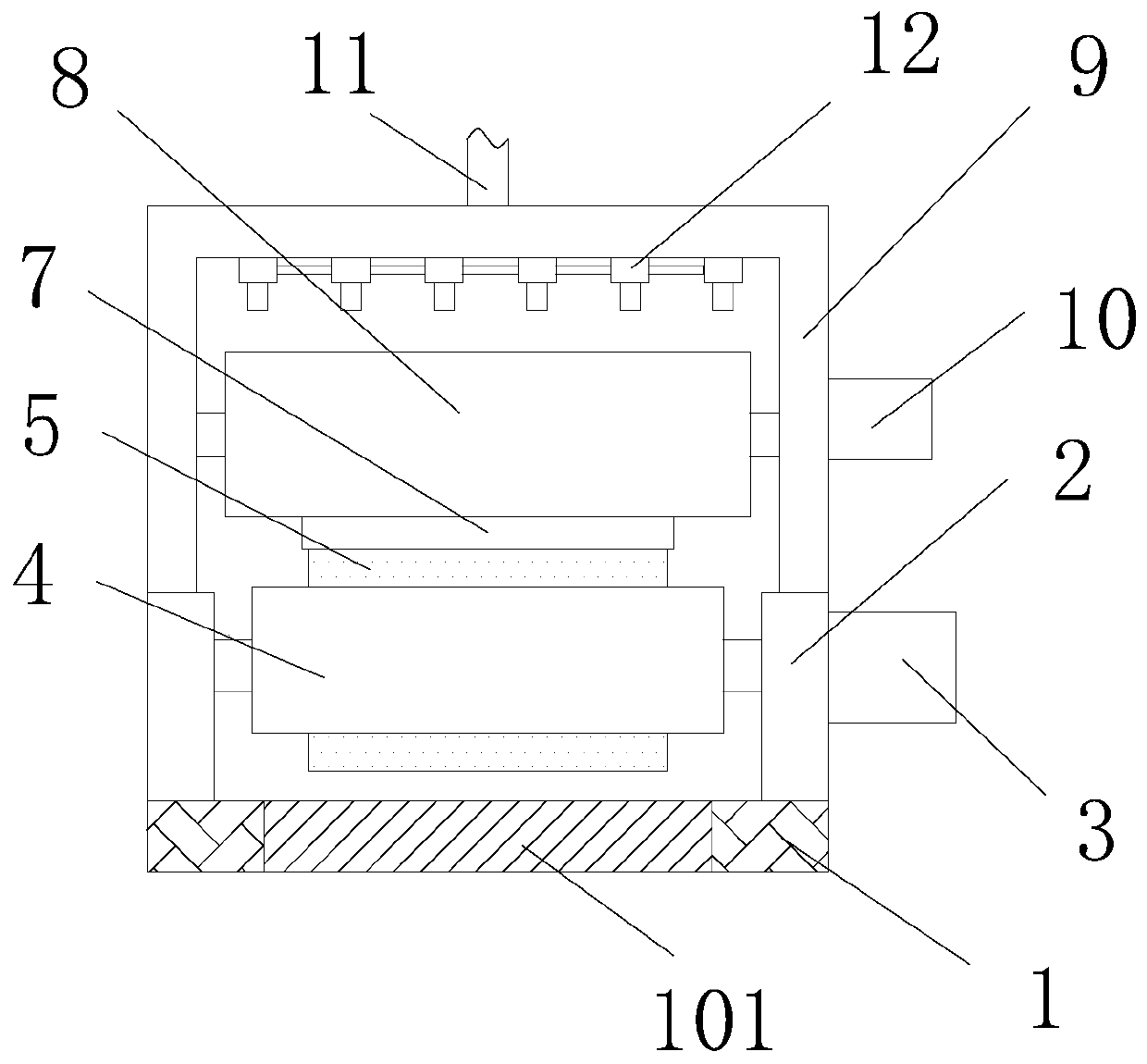 Steel plate surface polishing device for steel structure building