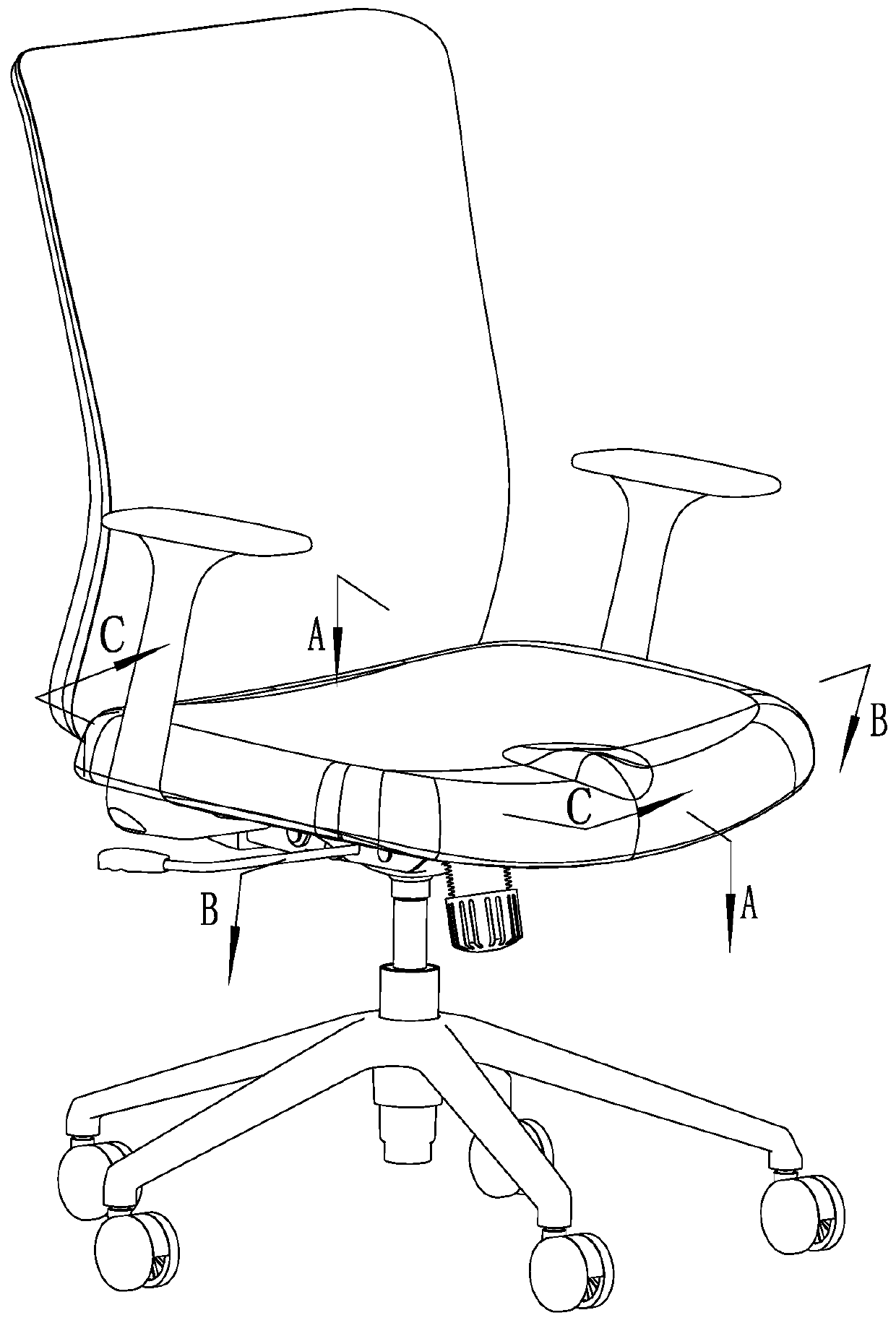 A kind of elastic layered cushion and seat