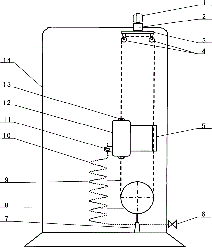 Multipoint sampling and indicating apparatus of arch-roof tank