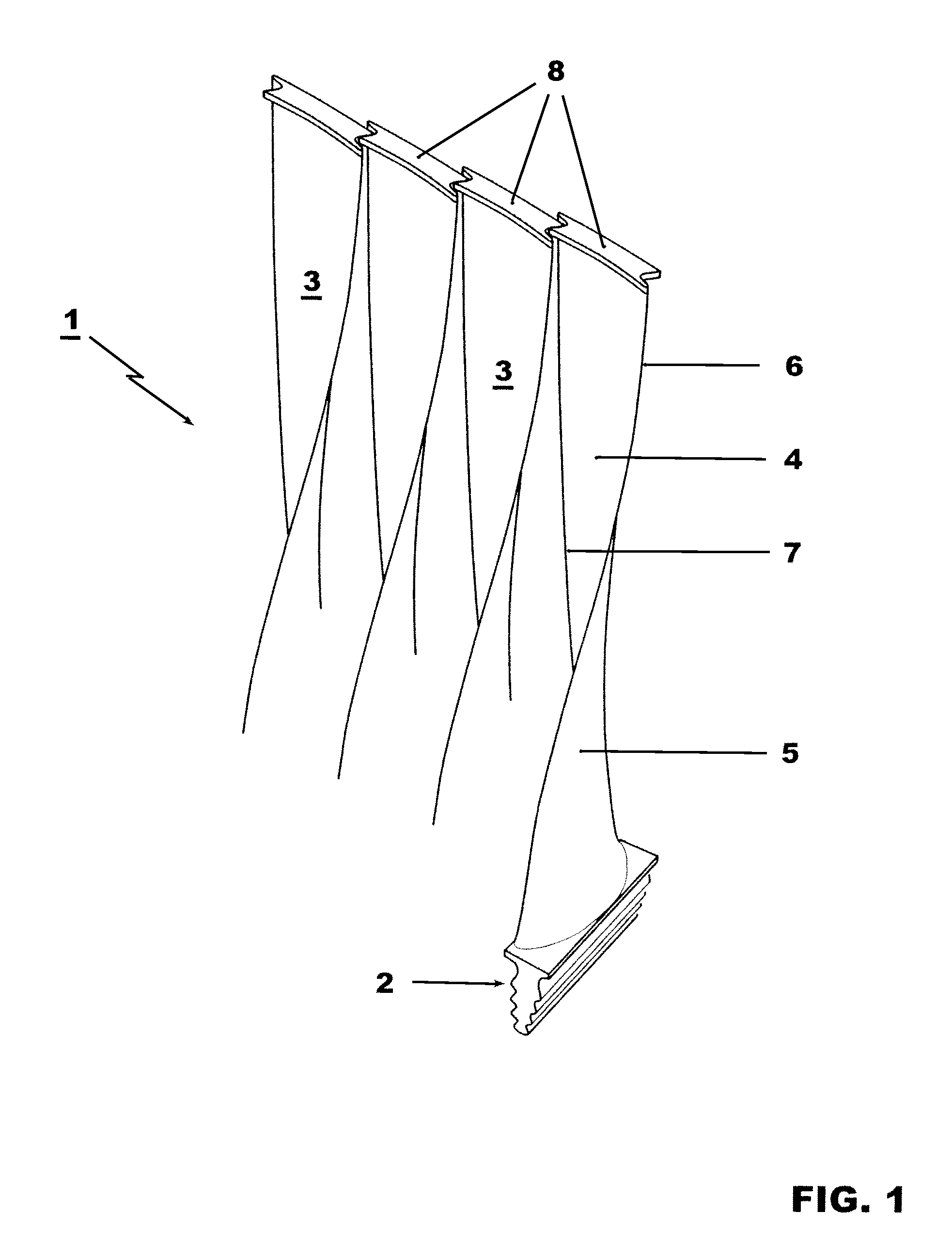 Blade row for the final stage of a steam turbine