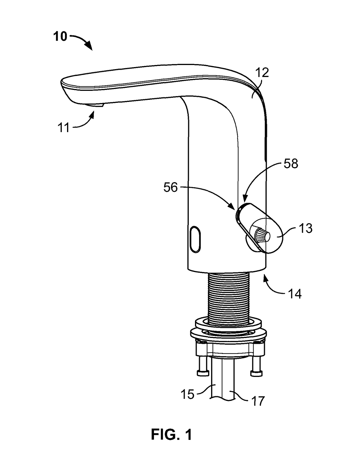 Faucet assembly with integrated anti-scald device