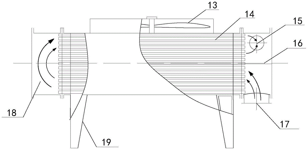 Modularized surface indirect air cooling system applicable to nuclear power plant in region with severe water shortage