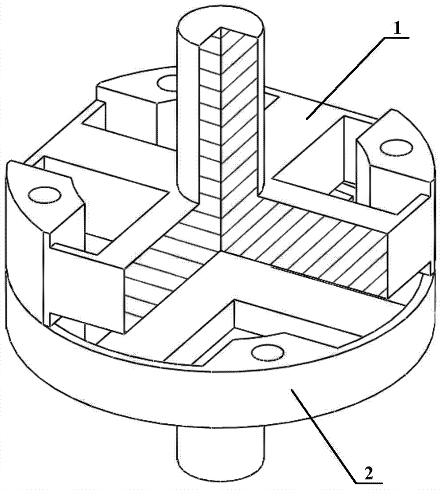 Double crossed beam combination type finger joint six-dimensional force sensor