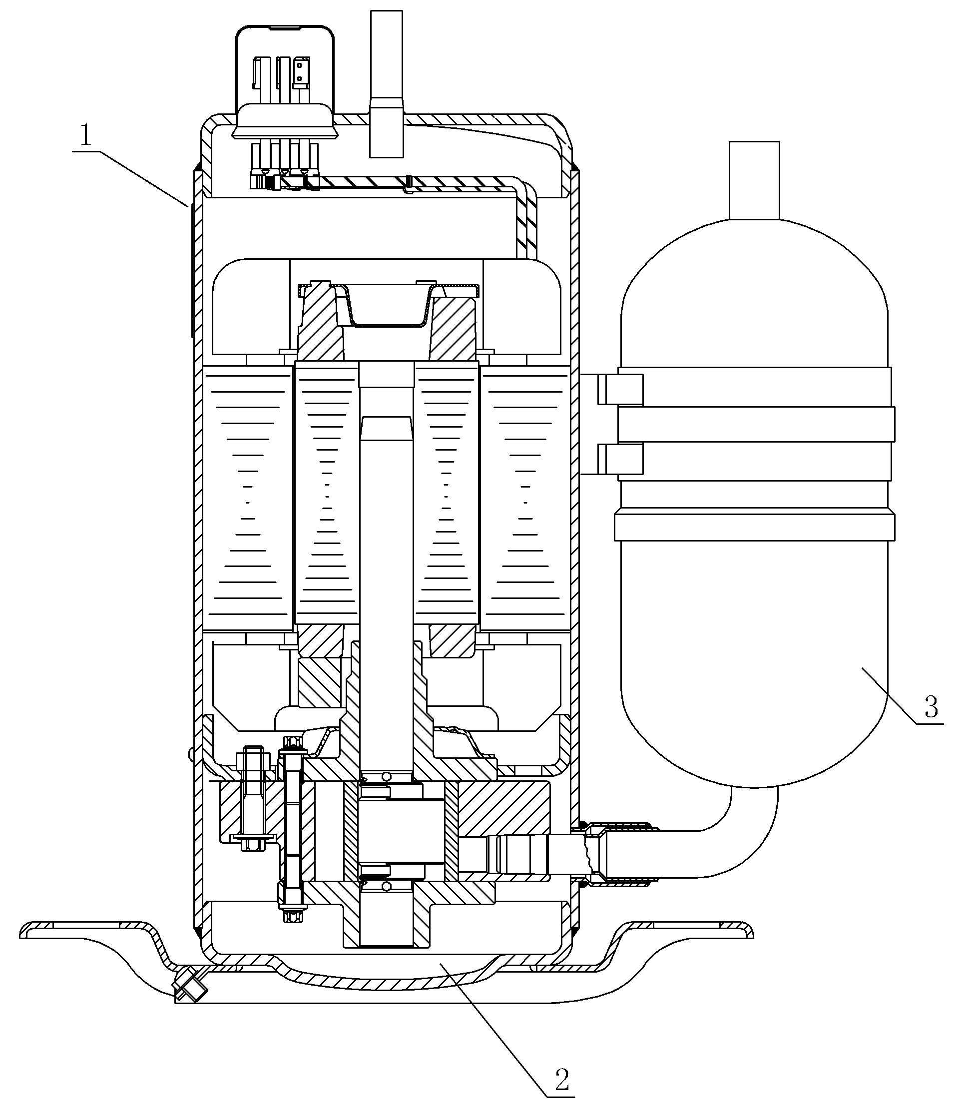 Oil surface lifting device of rotary compressor