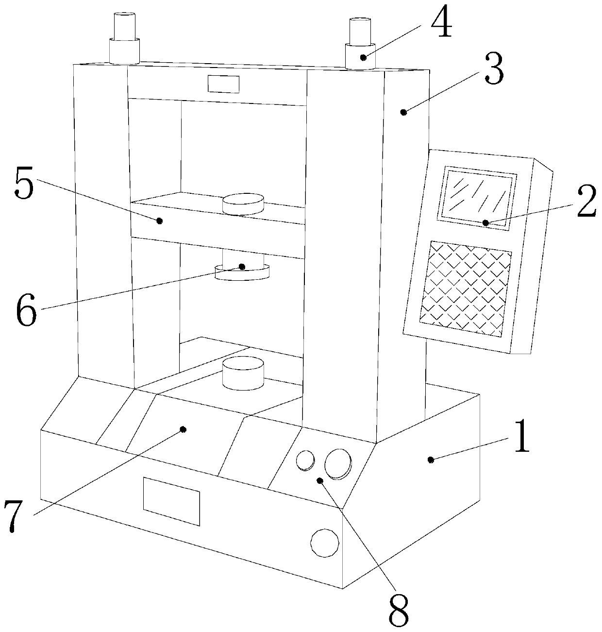 A leather pressing equipment for leather production and processing