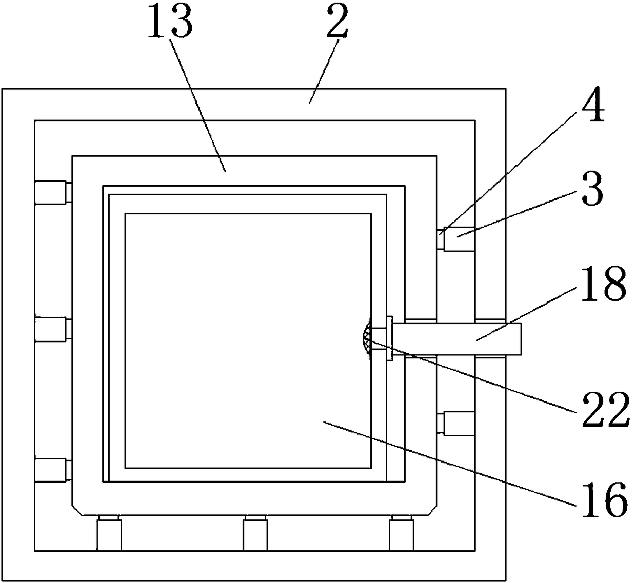 Spraying and dust reduction device used for powder spraying and work process thereof