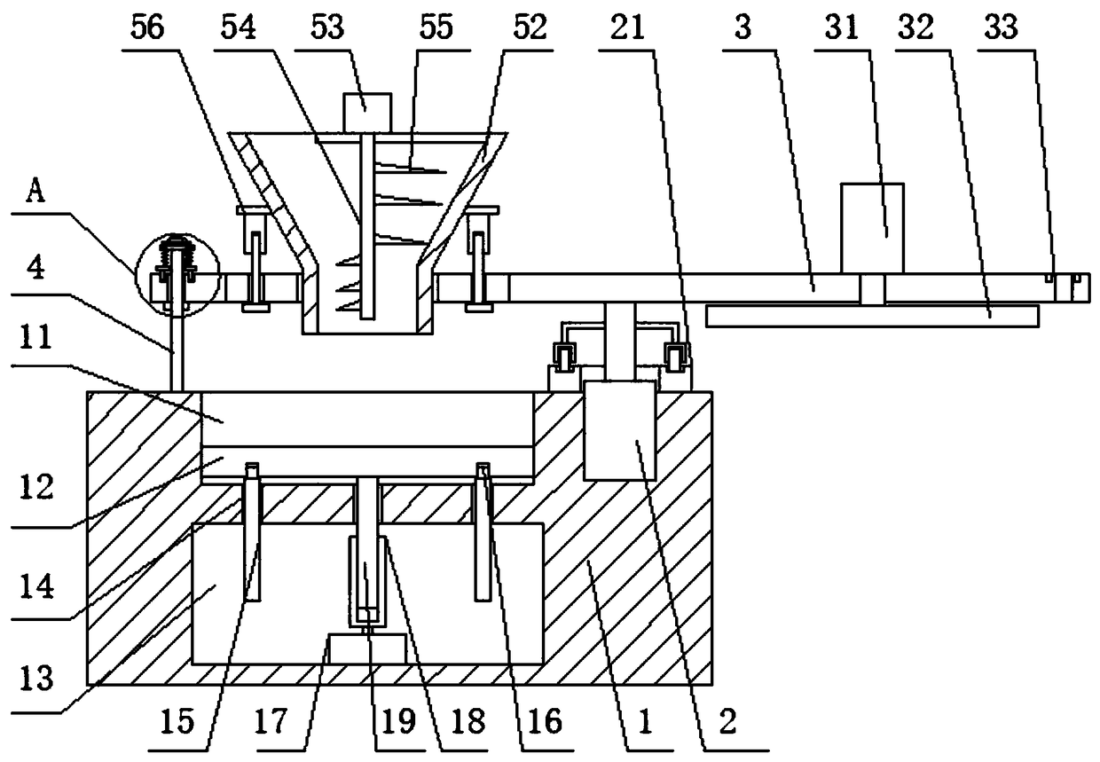 Concrete precast block mould with automatic material feeding function