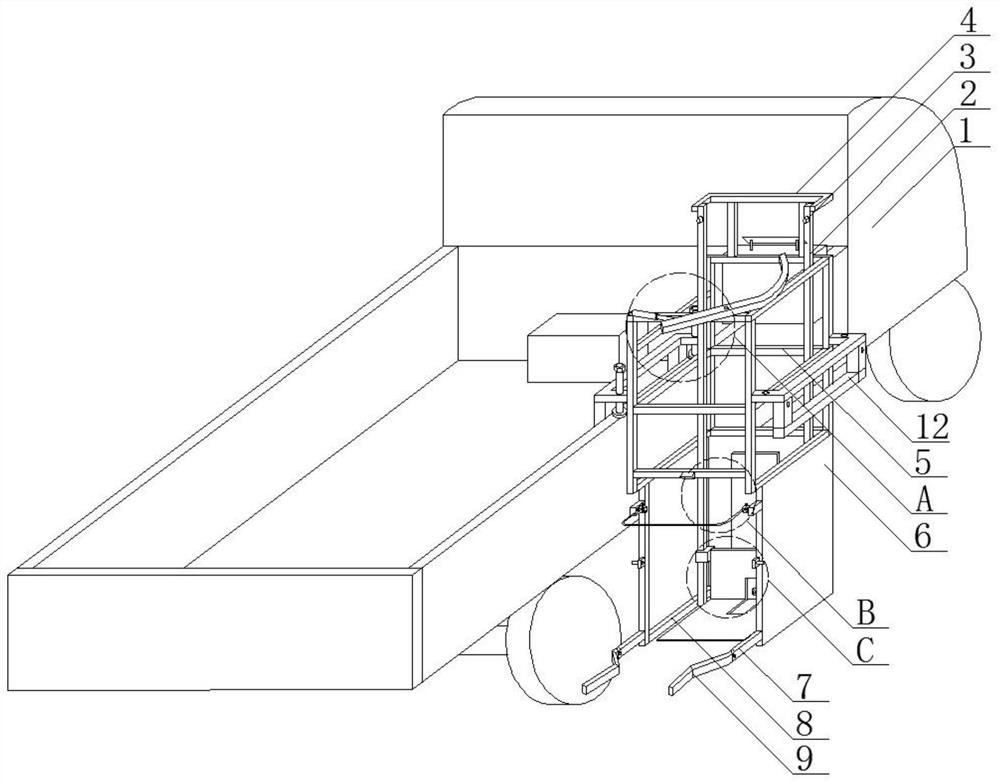 Light semi-automatic road cone collecting and releasing all-in-one machine