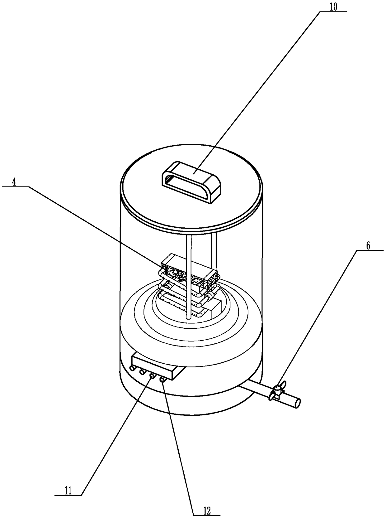 Gas-liquid and liquid-liquid reaction experimental instrument based on up-and-down stretchable jet mixing