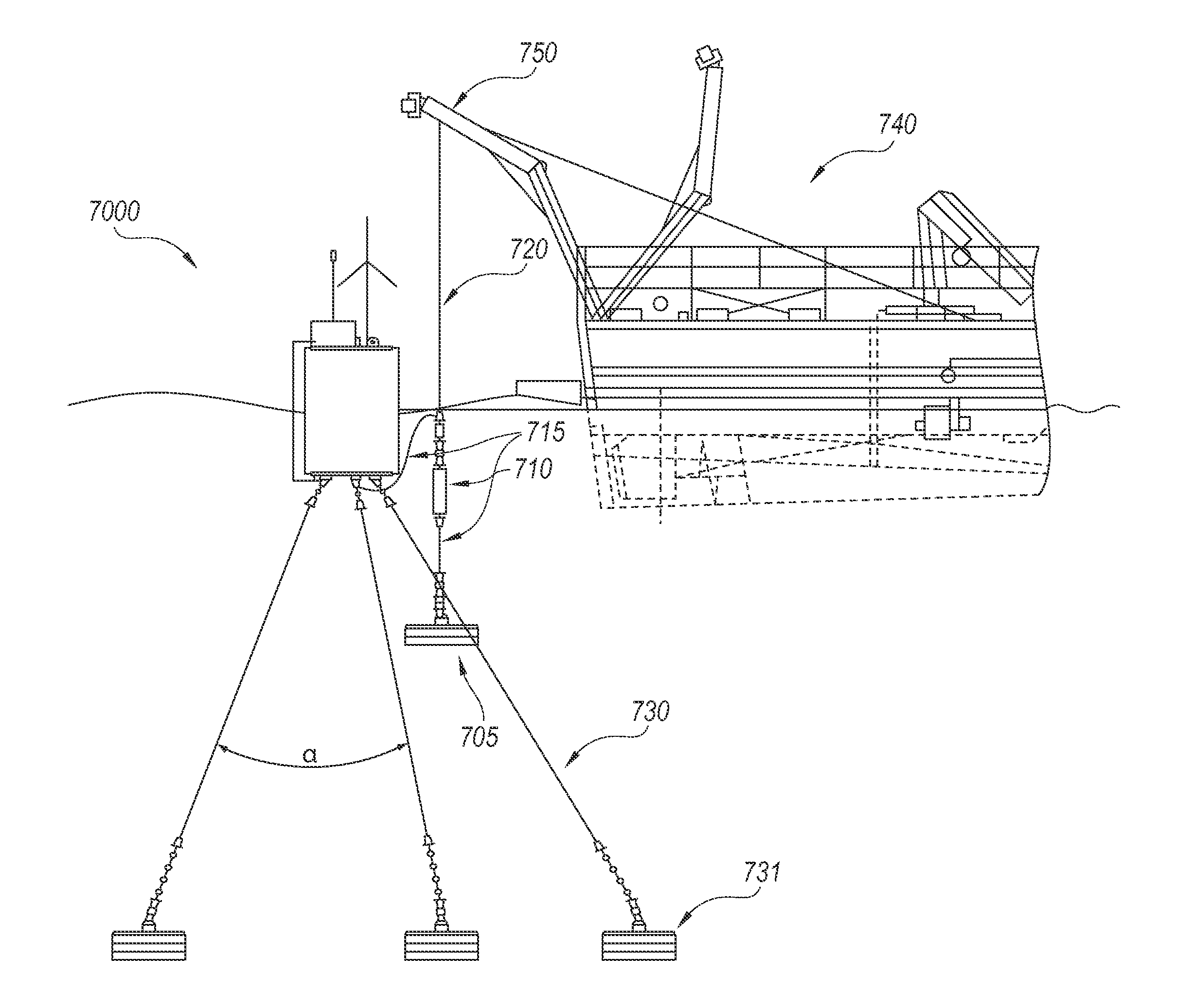 Heave plates that produce large rates of change in tether tension without going slack, and associated systems and methods