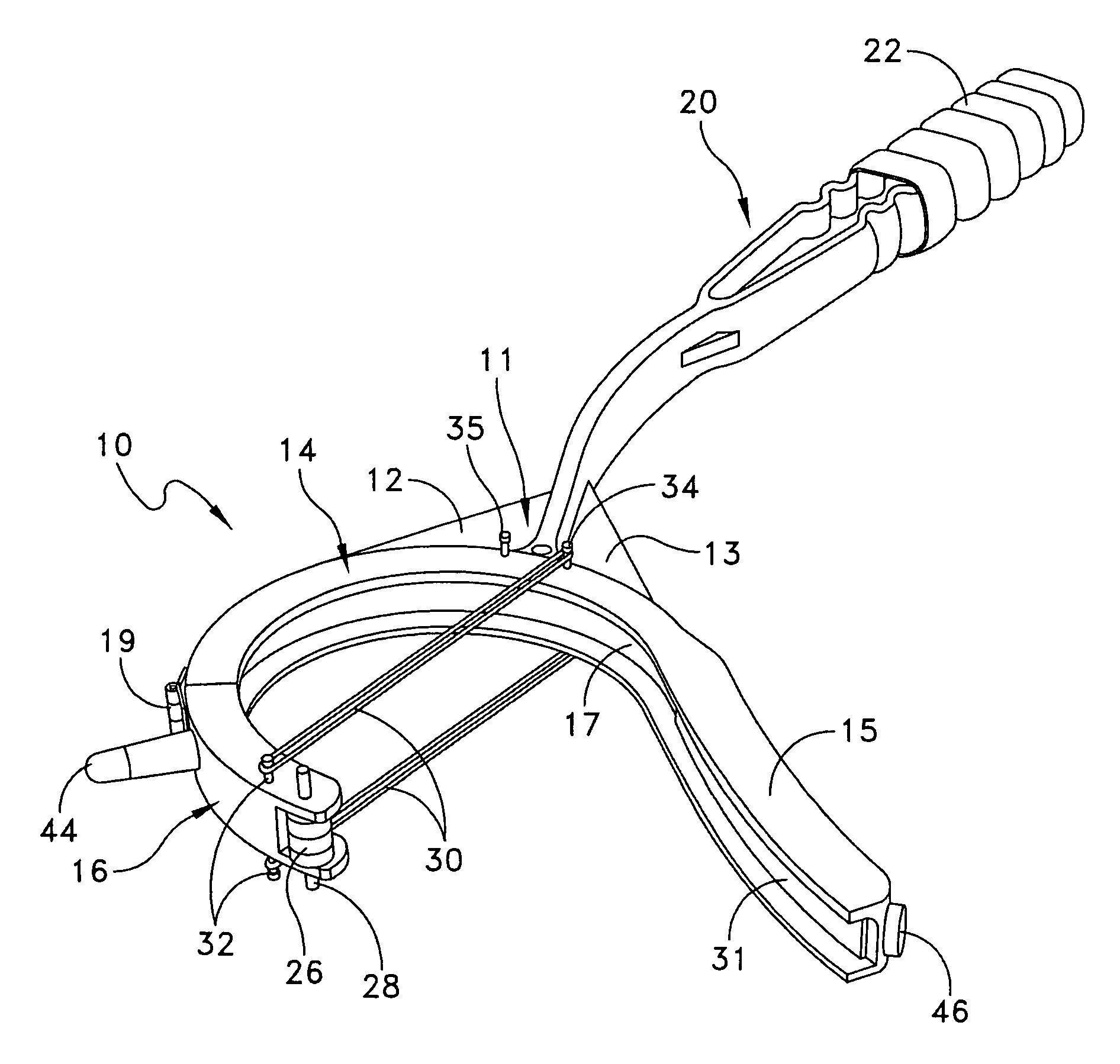 Disc launching device