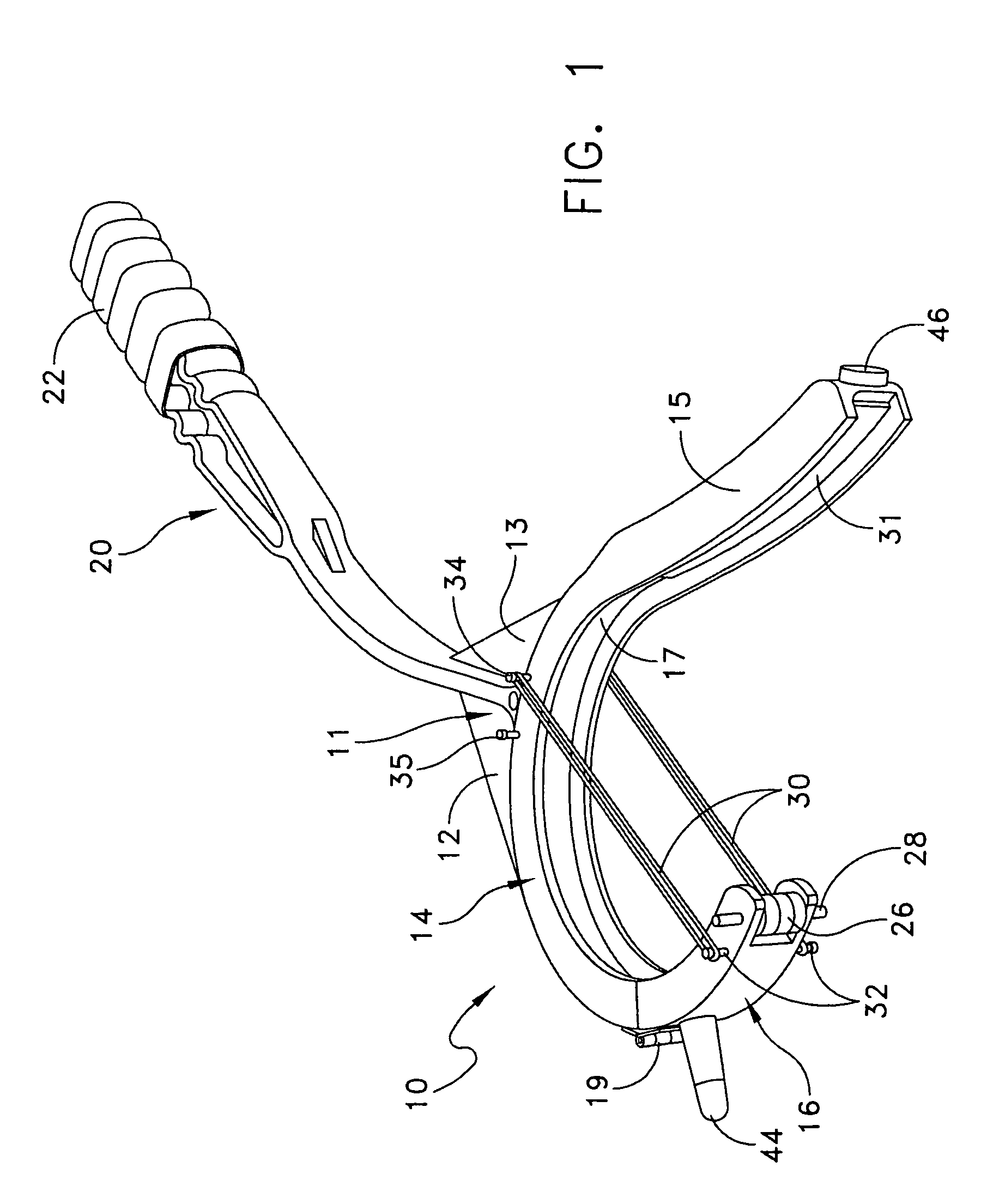 Disc launching device