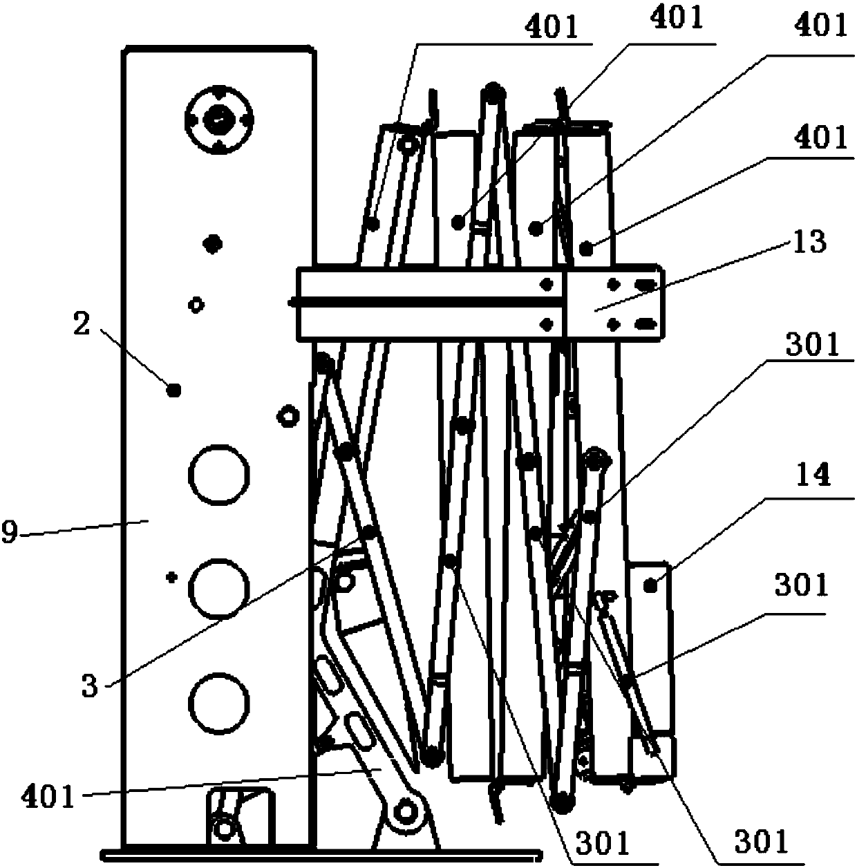 Emergency escape and evacuation ramp device for urban rail transit vehicles