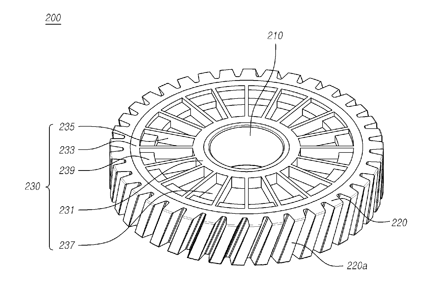 Worm wheel for electric power steering apparatus and method for manufacturing the same