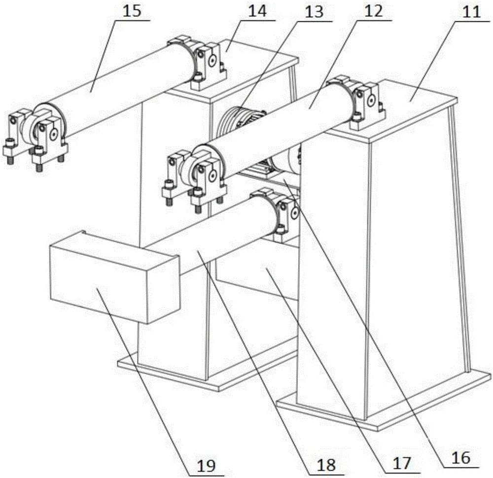 Rail vehicle axle box bearing comprehensive performance and shaft end grounding device wear test bench