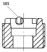 Single-circulation-structure oil damper piston assembly for rail car