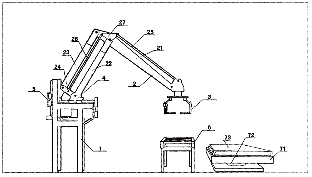 Simple mechanical arm stacking machine