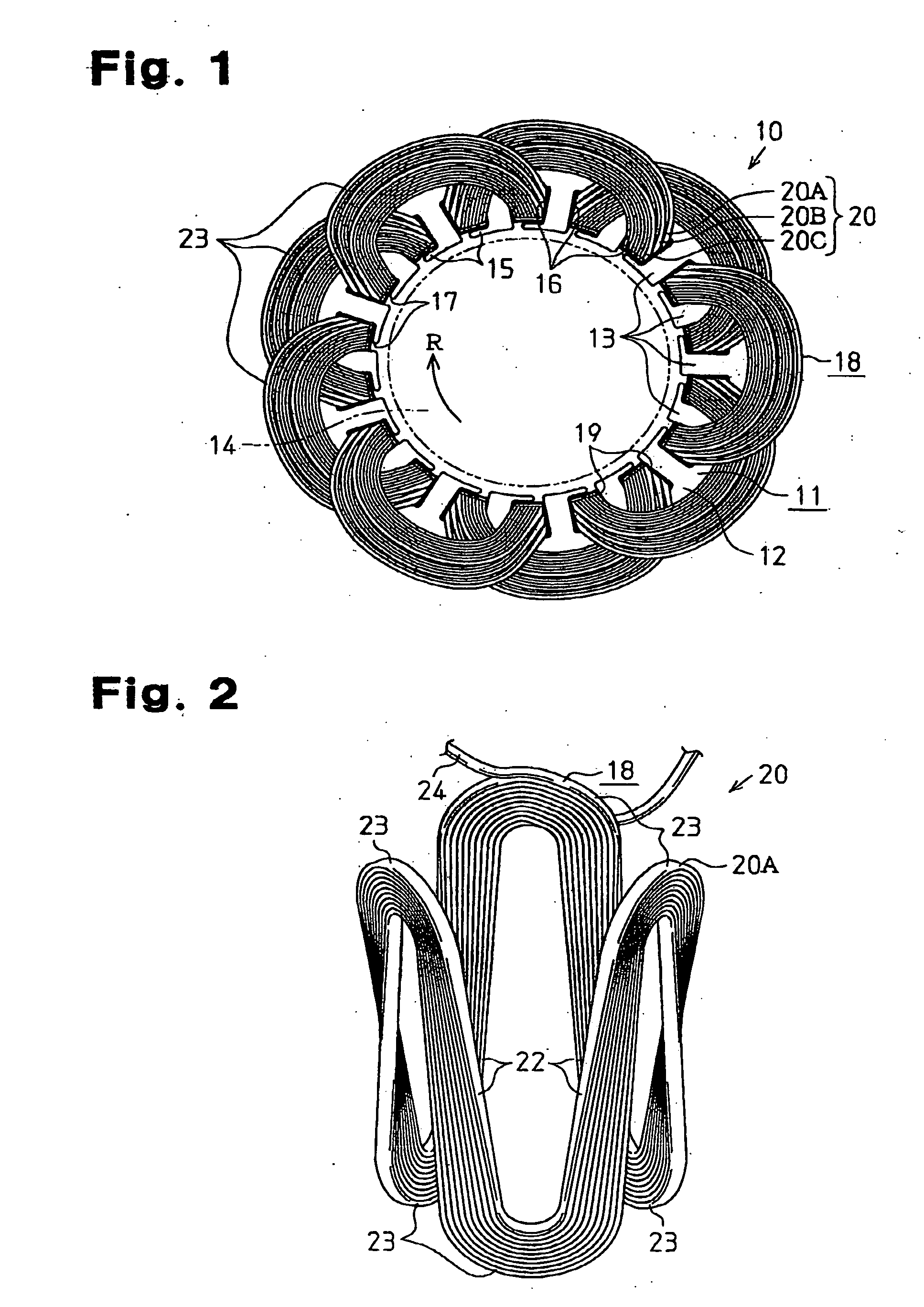 Rotary electric machine and method for mounting coil on core for rotary electric machine