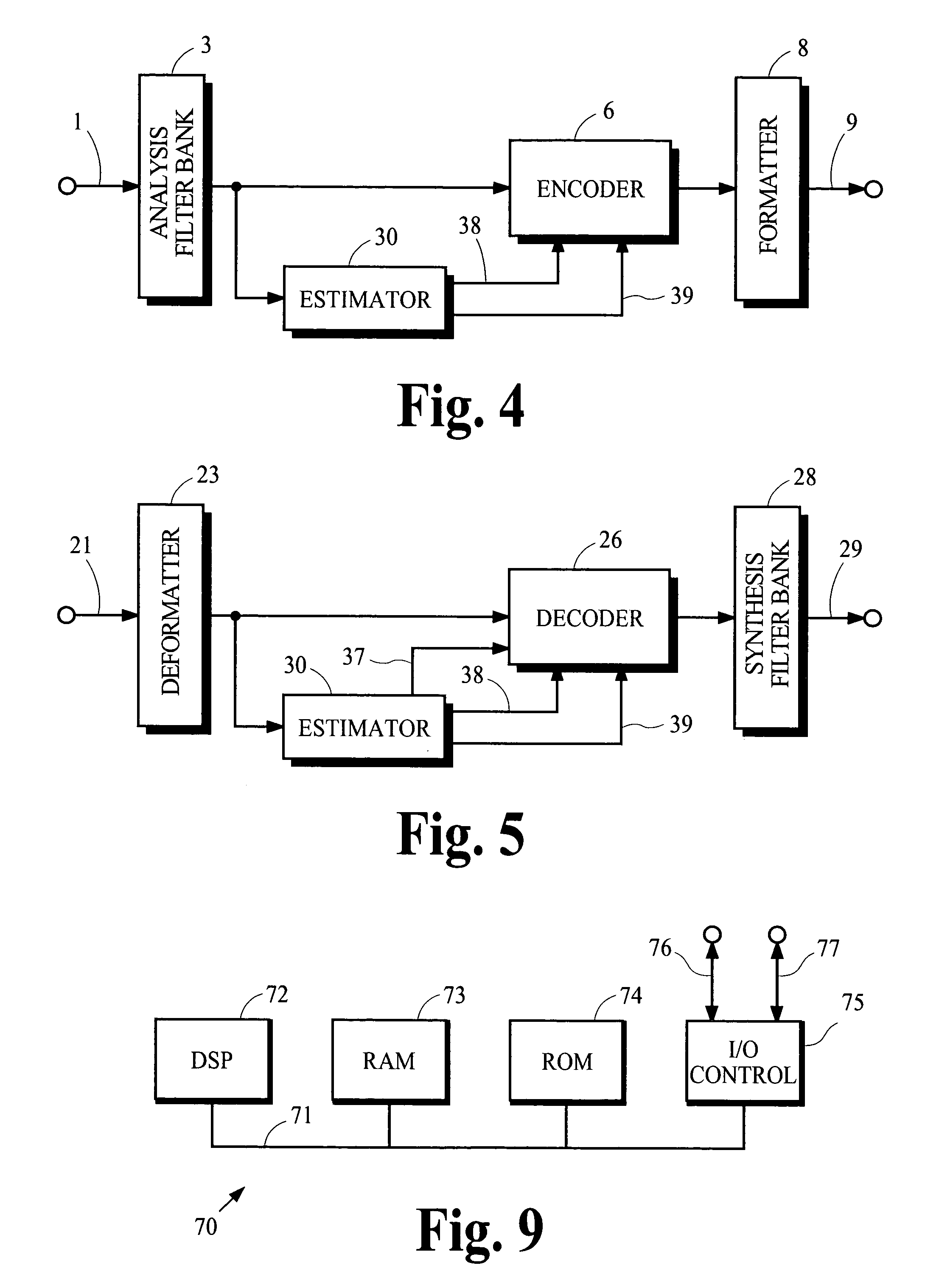 Coding techniques using estimated spectral magnitude and phase derived from MDCT coefficients