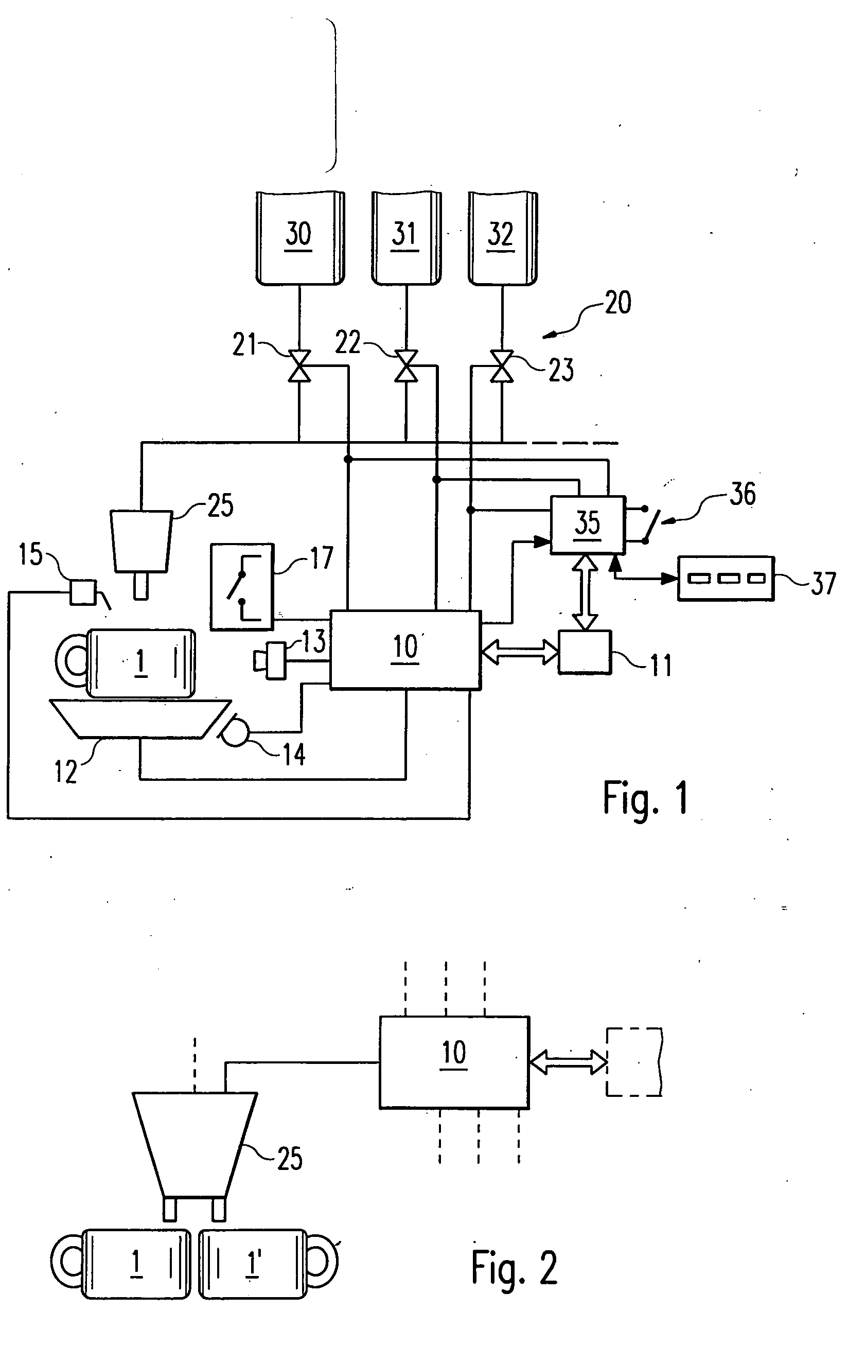 Dispensing device for drinks