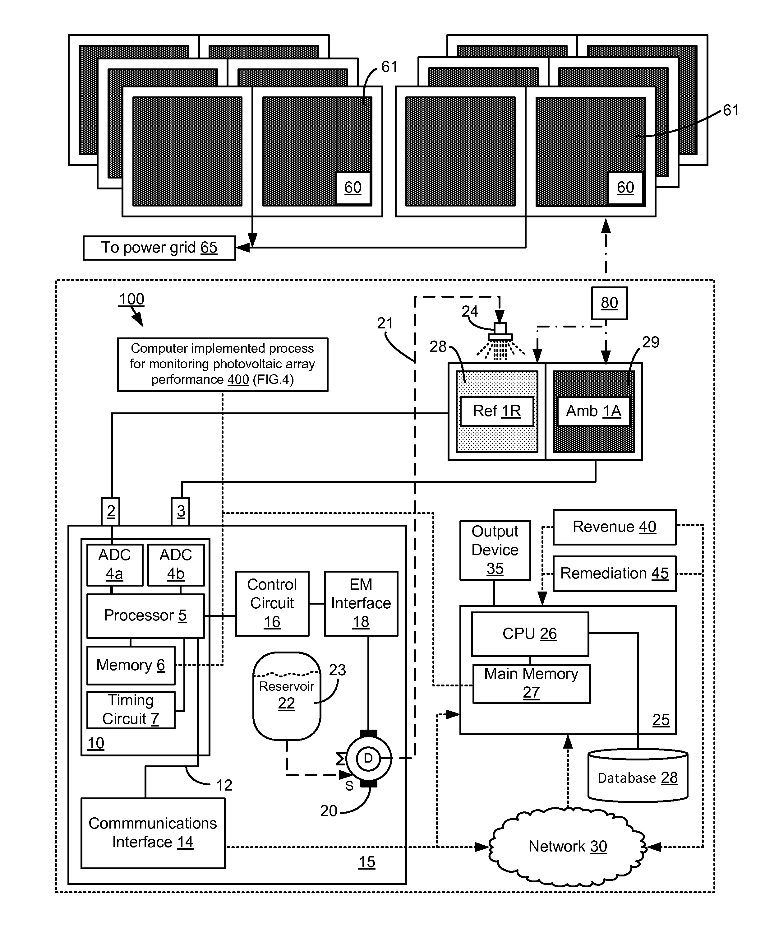 Photovoltaic array performance monitoring system