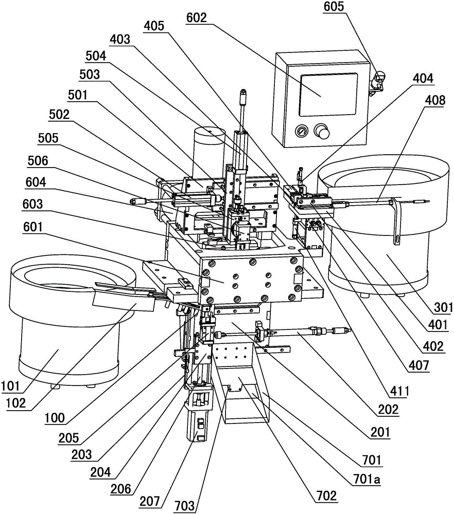 Automatic stamping device for guiding pipe assembly