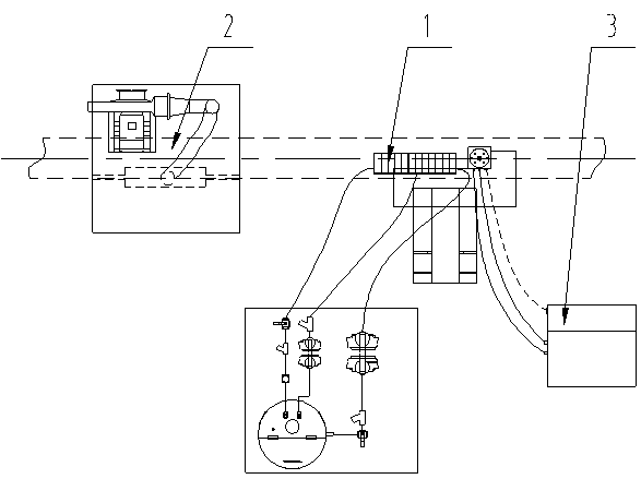 UV code spraying device of steel tube