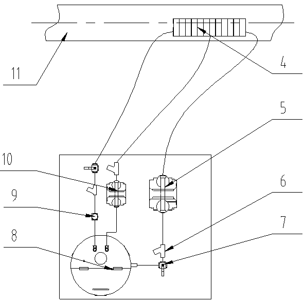 UV code spraying device of steel tube