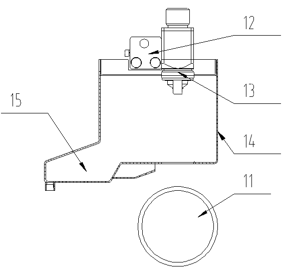 UV code spraying device of steel tube