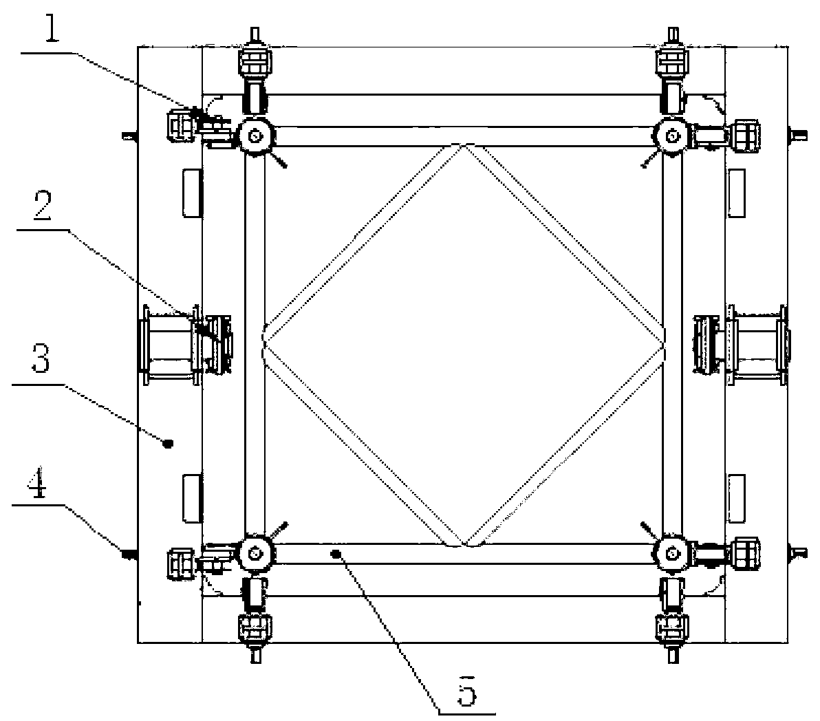 Climbing belt side hang type jacking device