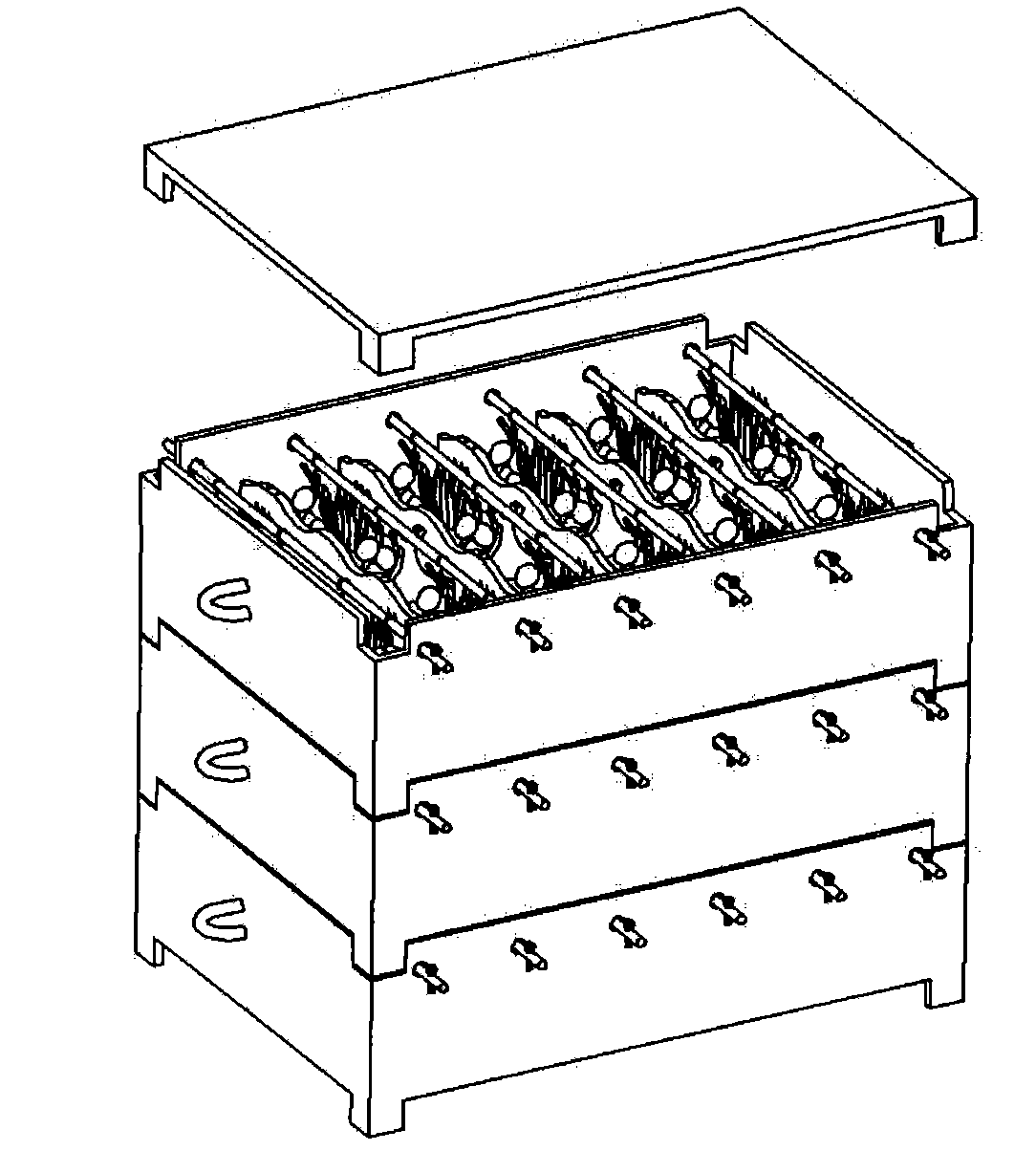 Low-damaged fruit storing utensil