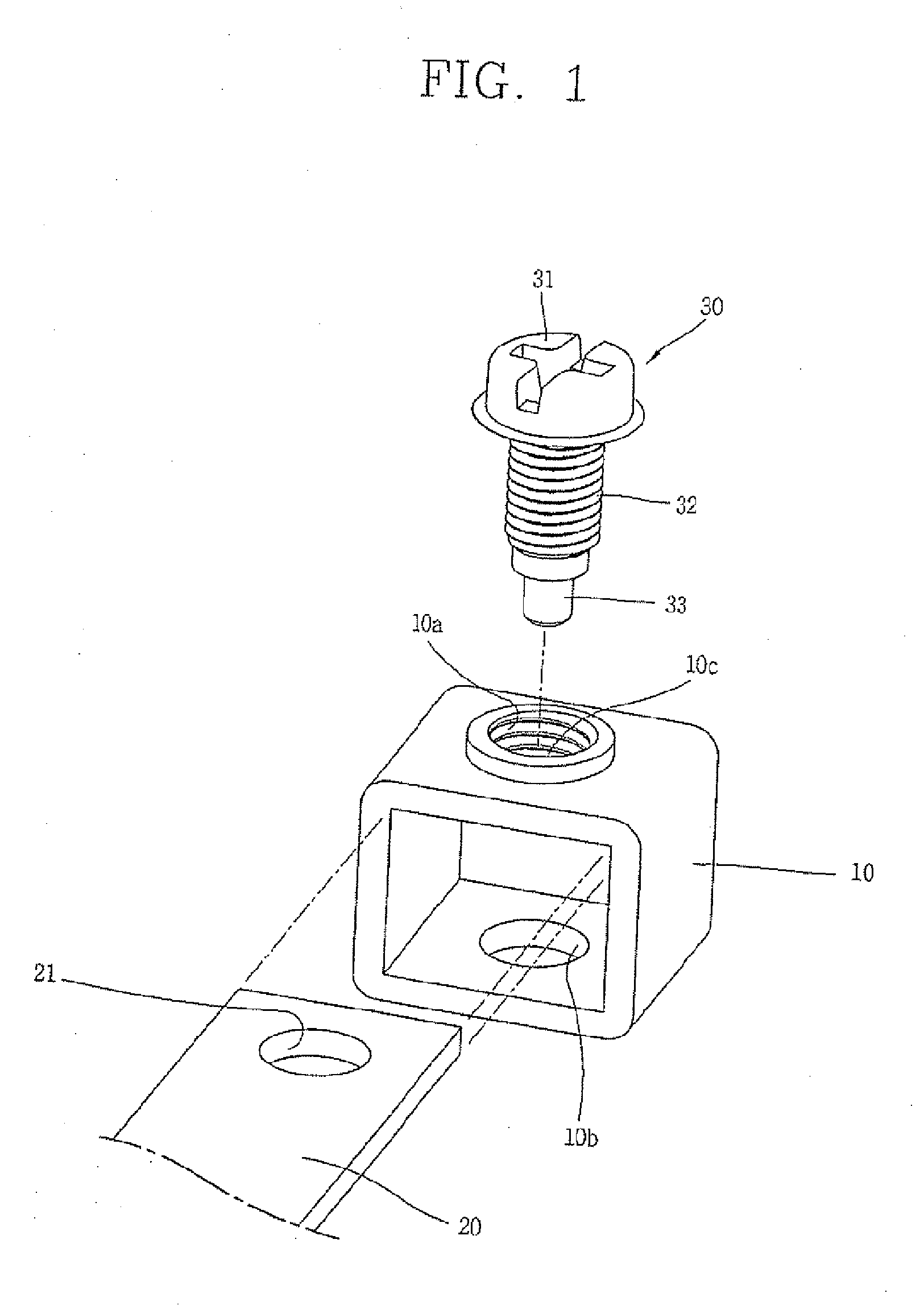 Coil terminal assembly for magnetic contactor