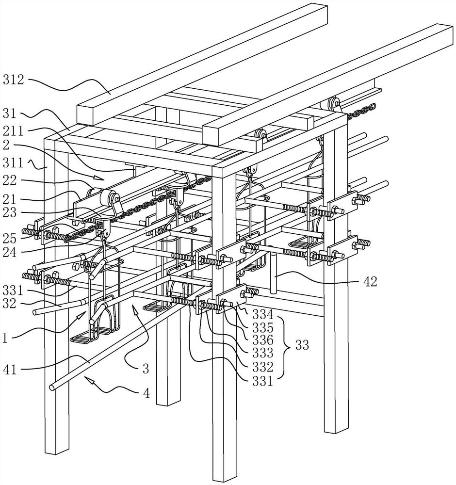 Discharging device for hanging rack