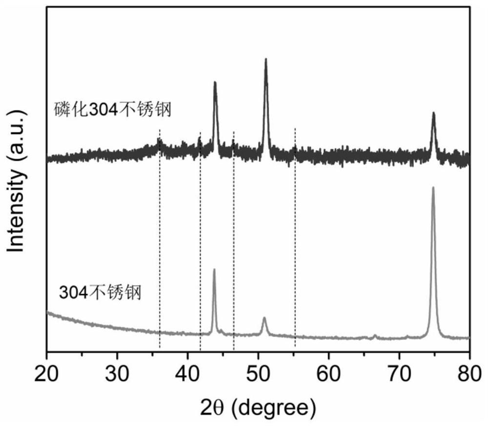 Phosphated stainless steel material and its preparation method and application