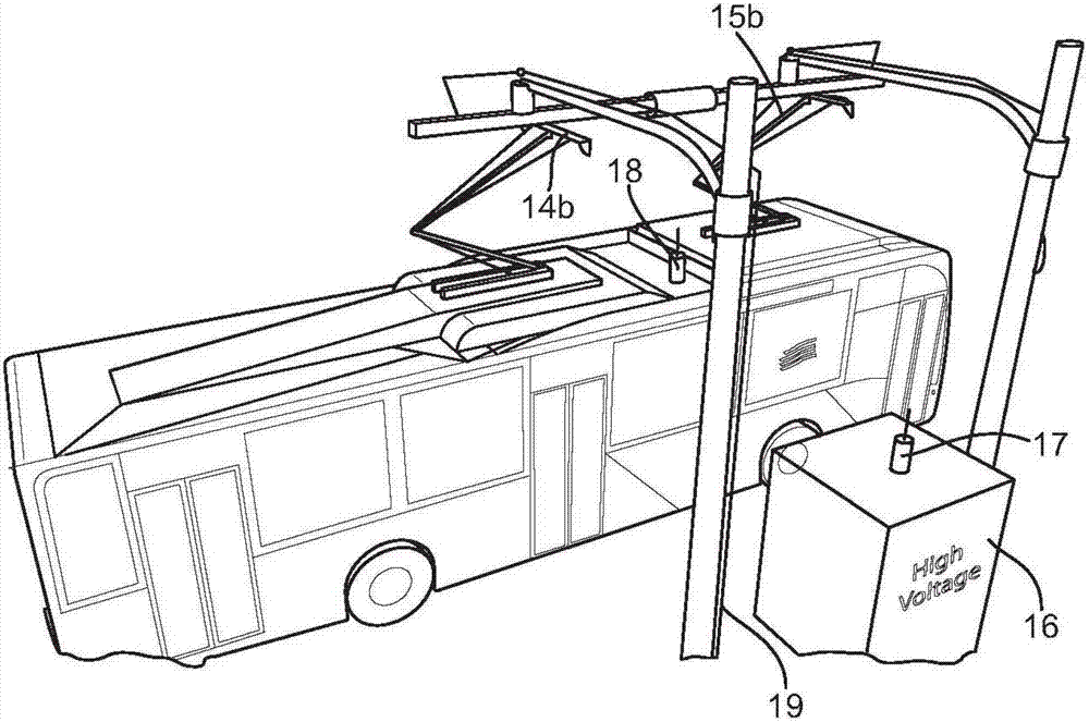 Electric vehicle charging station and charge receiving arrangement for a vehicle