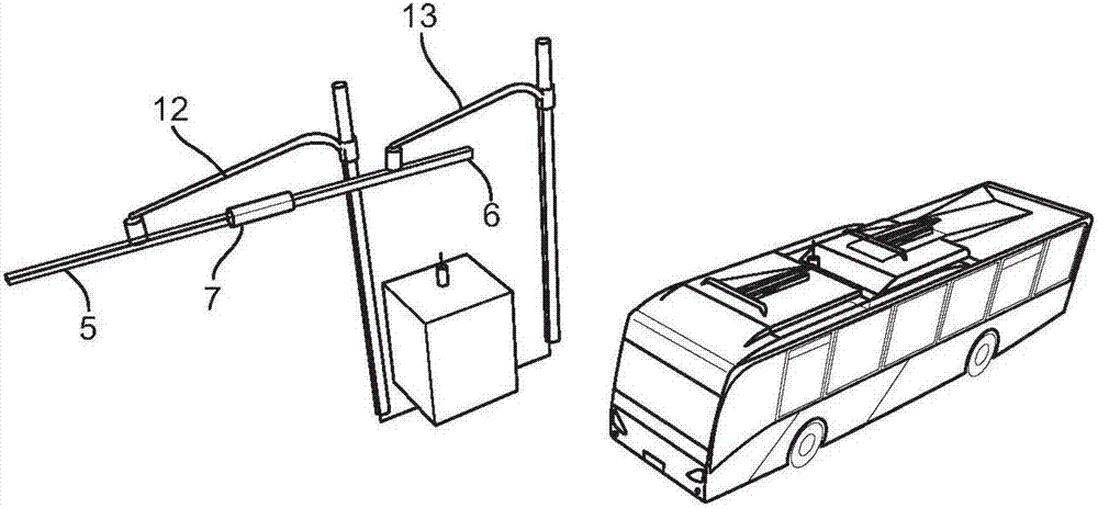 Electric vehicle charging station and charge receiving arrangement for a vehicle